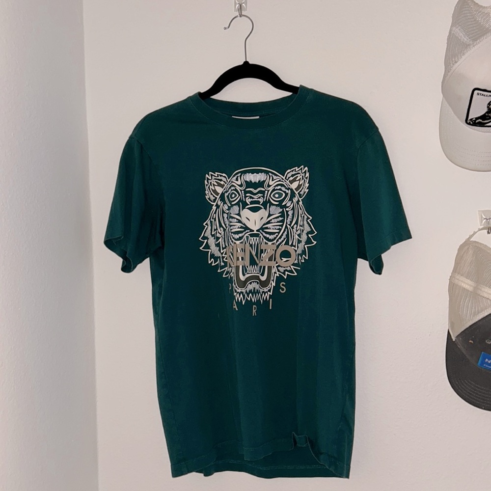 Dark green Kenzo tiger t-shirt, in small